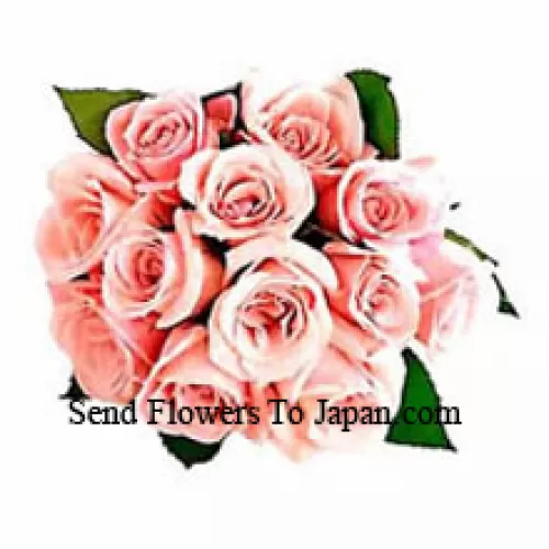 Bouquet aus 11 pinkfarbenen Rosen